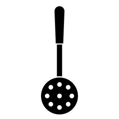 ladle kitchen black icon on white background