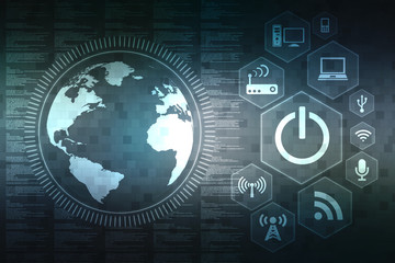 Digital Abstract technology background,2d illustration