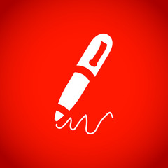pen icon stock vector illustration flat design