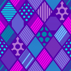 Rhombuses seamless vector pattern. Boho texture