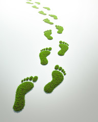 Green footprints - 122492255