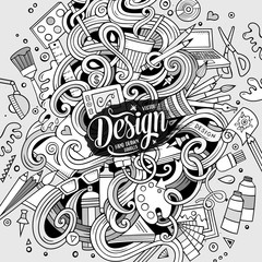 Cartoon cute doodles Design illustration