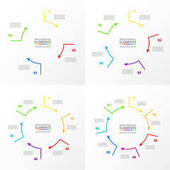 Collection of infographic templates for business