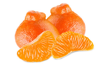 Tangerine isolated on white