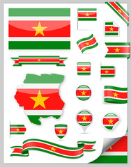 Suriname Flag Set - Vector Collection
