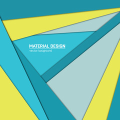 Vector material design background. Abstract creative concept layout template. For web and mobile app, paper art illustration design. style blank, poster, booklet. Motion wallpaper element. Flat ui.