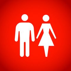 man and woman icon stock vector illustration flat design