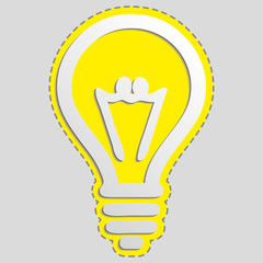 Light bulb vector sticker