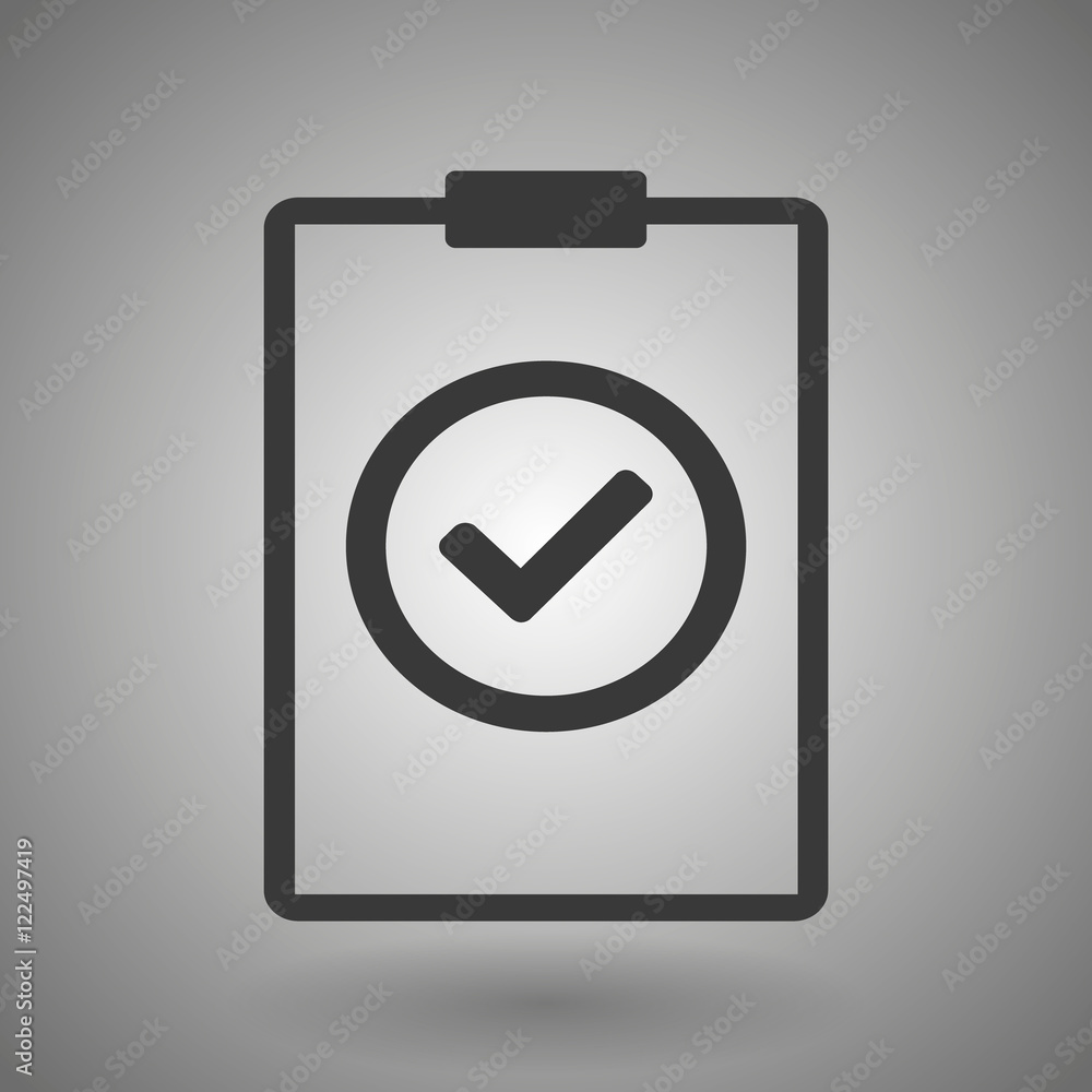 Aufkleber checklist icon. linear web icons on a gray background vector illustration