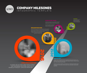 Infographic Timeline Template with pointers