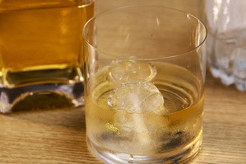 Whiskey cup with ice
