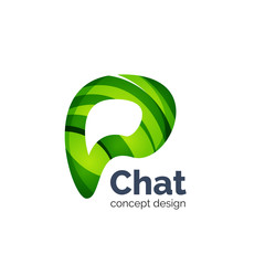 Business vector logo template - chat cloud