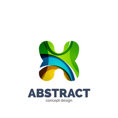 Vector set of abstract letter business logo icons