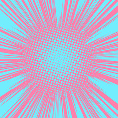 Abstract Creative concept vector comics pop art style blank layout template with clouds beams and isolated dots pattern on background. For Web and Mobile Applications, illustration template design