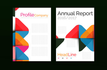 Business annual report cover design template