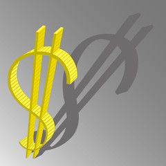 dollar sign. Vector illustration.