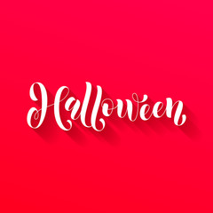 Halloween party spooky lettering greeting card