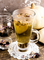 Close up of herbal tea 
