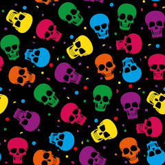 Colored skul pattern