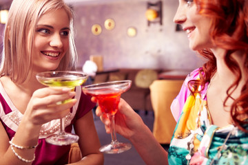 Two friends celebrating their meeting