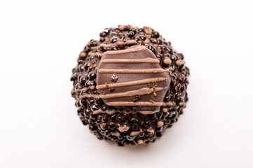 chocolate lover, kind of chocolate ball white background