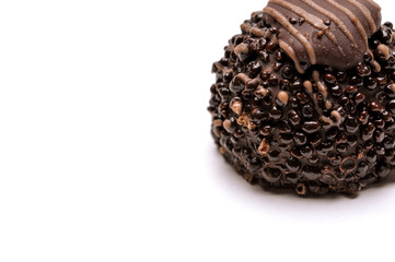 chocolate lover, kind of chocolate ball white background