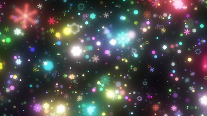 Fototapeta premium キラキラパーティクル 雪結晶