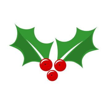Holly berry Christmas plant symbol.