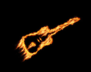 Fire guitar background easy all editable