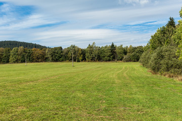 Meadow and forests in spring time