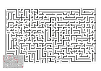 Large Vector Horizontal Maze with Answer 5