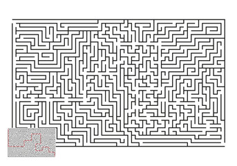 Large Vector Horizontal Maze with Answer 7