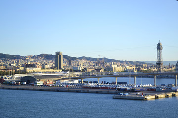 Obraz premium Barcelona Spanien Skyline Aussicht