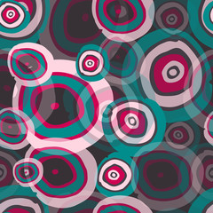 Colorful circles background.Grunge circles pattern.Vector template.