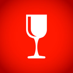 wineglass icon stock vector illustration flat design
