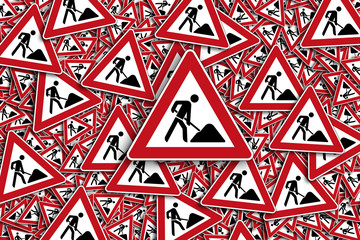 Traffic sign construction sign