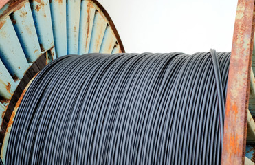 Optical fiber cable in steel bowls.