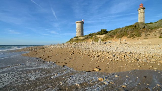 Phare des Baleines lighthouse, Ile de Re, France, EU, Europe