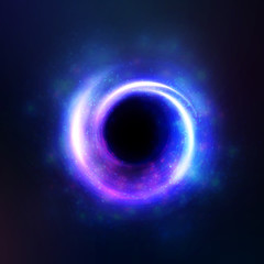 light effect bright isolated object space, a black hole. Magic, sparkles bright, natural effects. Design element glare shining stars