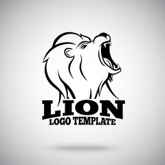 Roaring Lion vector logo template for sport teams, brands etc.