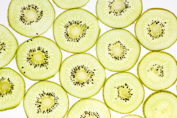 Kiwi fruit isolated on white background cutout