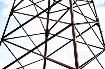 power line against the  sky