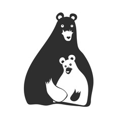 
Bear isolated on white background. Vector ilustration