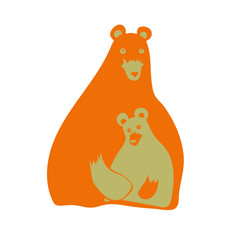 
Bear isolated on white background. Vector ilustration