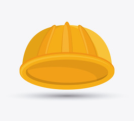 hard hat icon. Accessory cloth costume and wear theme. Colorful and isolated design. Vector illustration