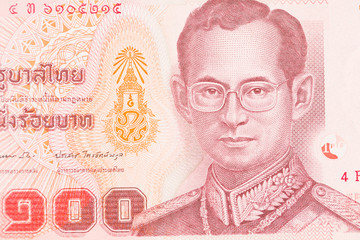 Macro shot of thai money
