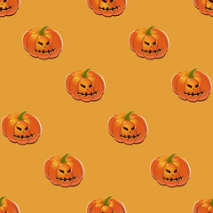 Halloween background with pumpkins