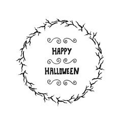 Halloween lettering greeting card background. 