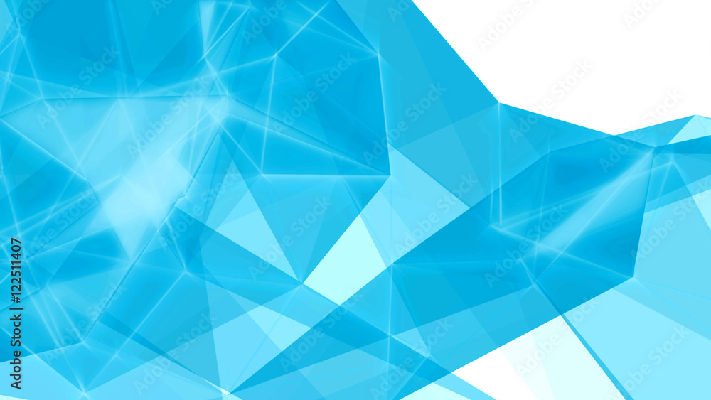 Poster blue abstract technology futuristic network - fantasy plexus background. 3d rendering