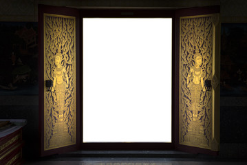 Thai Golden door In temple